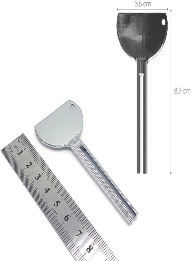 aoukoslt 2Pcs Silver Stainless Steels Metal Tube Squeezer Keys Salon Toothpaste Tube Squeezers, Daily Living Tube Squeezing Aids - Image 2